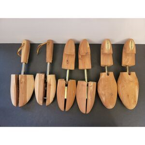 3 Pairs of Cedar Wood Trees - Size Medium Adjustible - Hanover Shoe & Unbranded